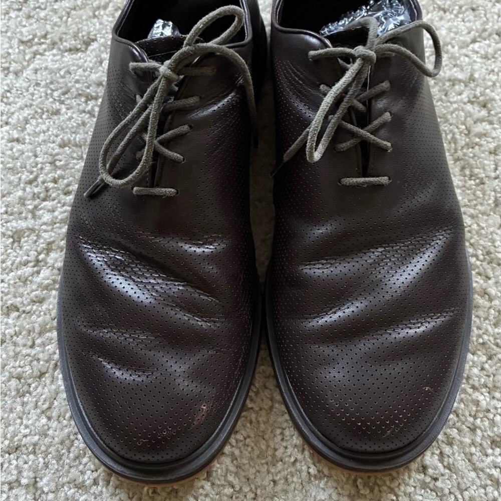 NoBull Brown Leather Dress Shoes Size 11.5